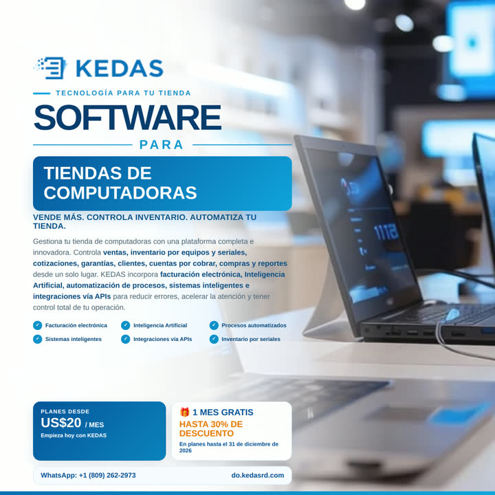 Software KEDAS para Tiendas de computadoras