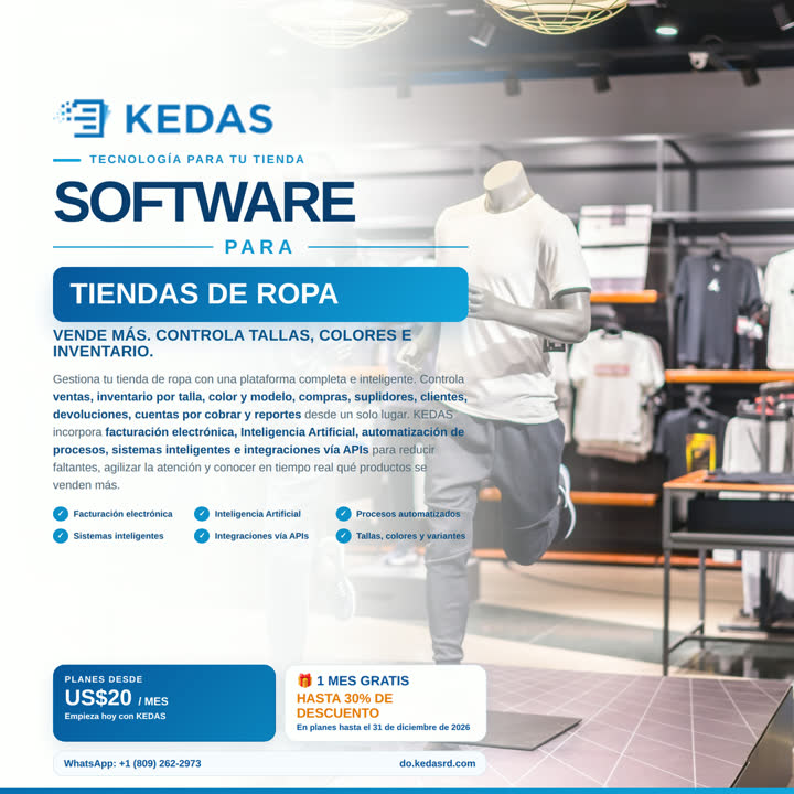 Software KEDAS para Tiendas de ropa